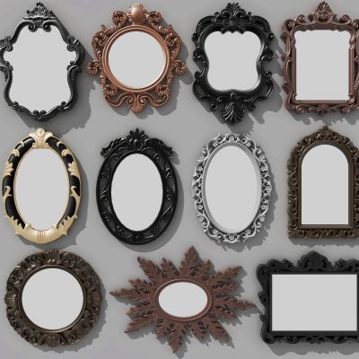 欧式法式雕花装饰镜