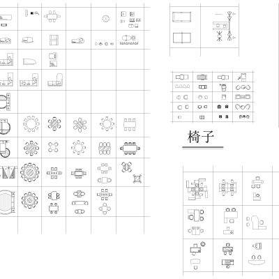 沙发软装平面图库