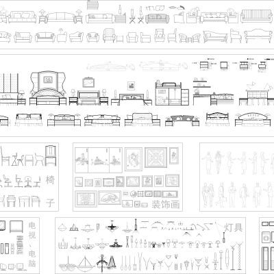 cad家居立面图库