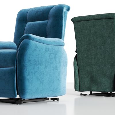 现代轻奢绒布单人沙发