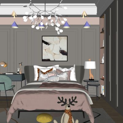 法式儿童房SU模型