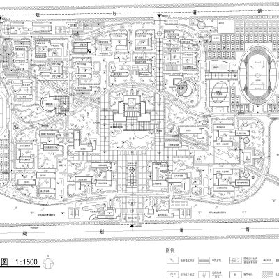学校景观设计总平面图