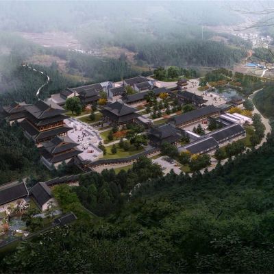 中式庐山大院寺 中式寺庙 中式古建