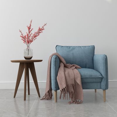 北欧单椅 休闲椅 角几 摆件组合