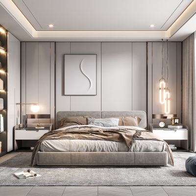 现代卧室SU模型