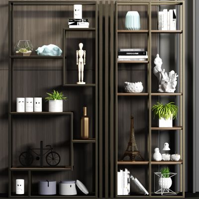 现代金属装饰架 饰品组合