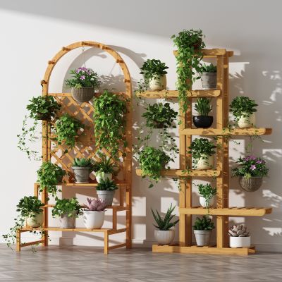 美式田园风格装饰架 植物架 置物架