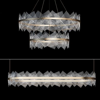 现代金属水晶吊灯