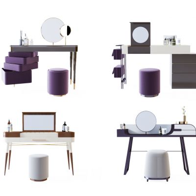 现代梳妆台 化妆品