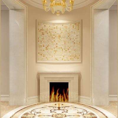 简欧欧式玄关 地花