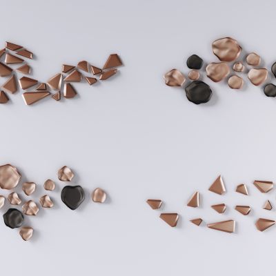 现代轻奢金属墙饰 挂饰 现代墙饰 墙饰 挂件 新中式墙饰 挂饰