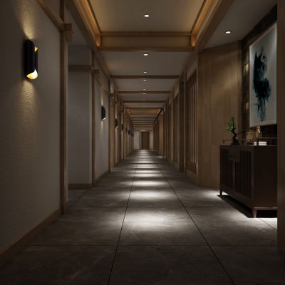 简约北欧风格洗浴休息大厅 走廊