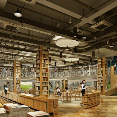 现代大型书店 图书馆