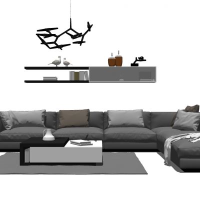 轻奢沙发SU模型