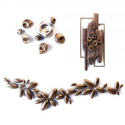 现代轻奢金属墙饰