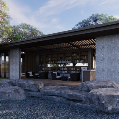 新中式景观亭子深化模型