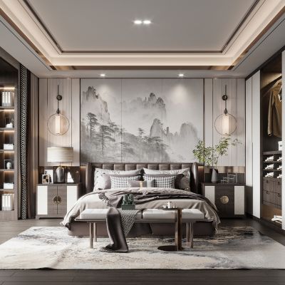新中式卧室