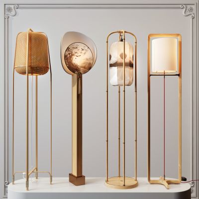 新中式落地灯组合