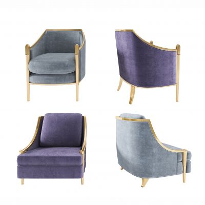 简欧休闲单人沙发单椅