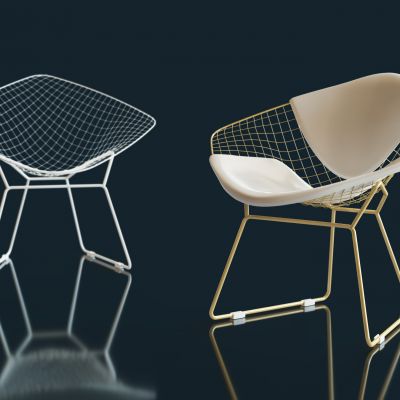 现代金属钻石椅