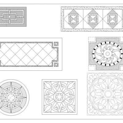 地面拼花CAD素材图库