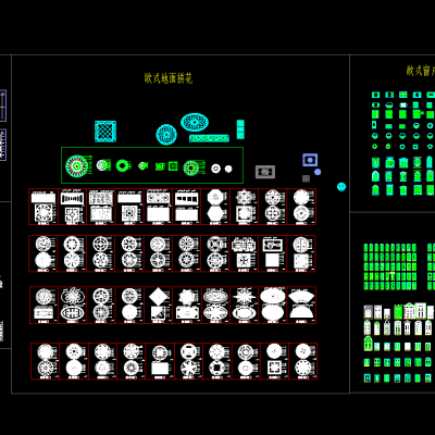 罗马柱造型大样图图块
