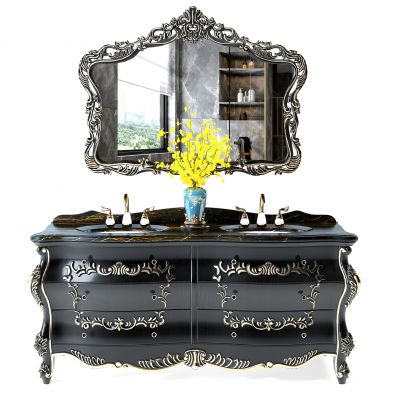 欧式雕花浴室柜