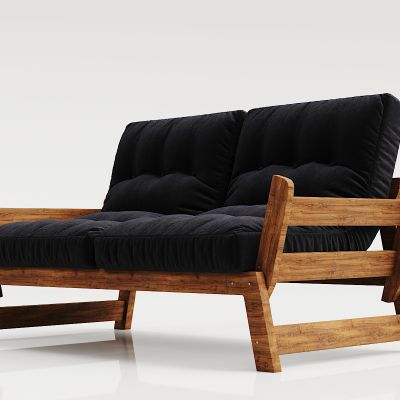 现代实木布艺椅子