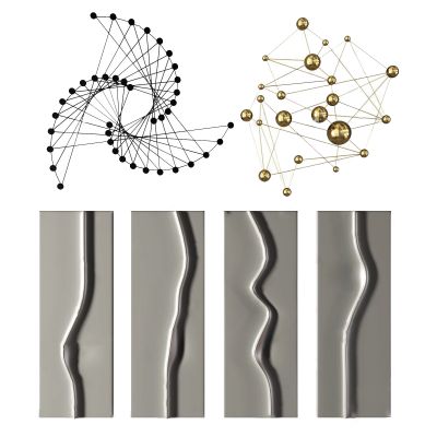 现代金属墙饰挂件组合