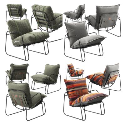 现代绒布休闲椅