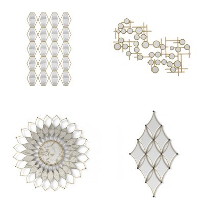 现代轻奢金属墙饰壁挂镜