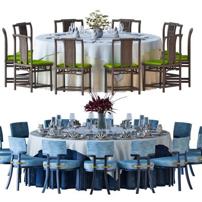 简欧餐桌椅组合