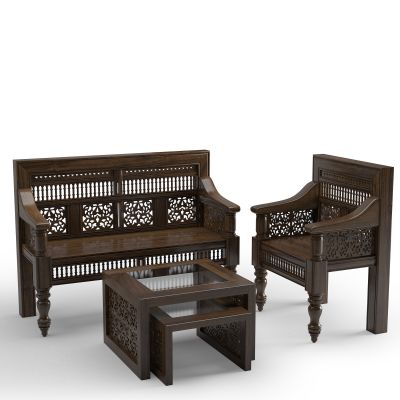 东南亚沙发茶几组合