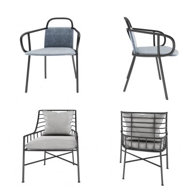 工业风休闲单椅  餐椅