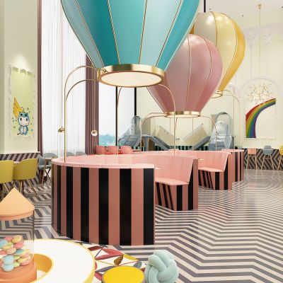 现代轻奢餐厅大堂 大厅 装饰画