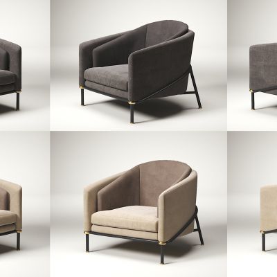 现代minotti休闲椅组合