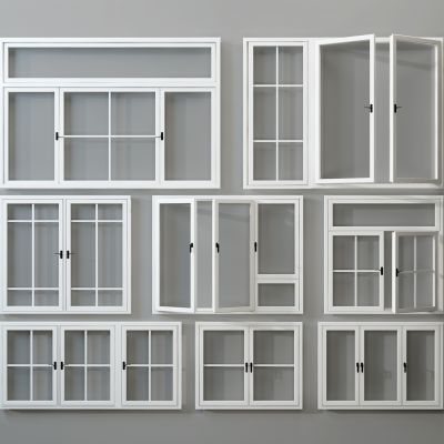 现代铝合金窗户组合