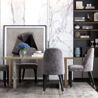 现代餐桌椅组合