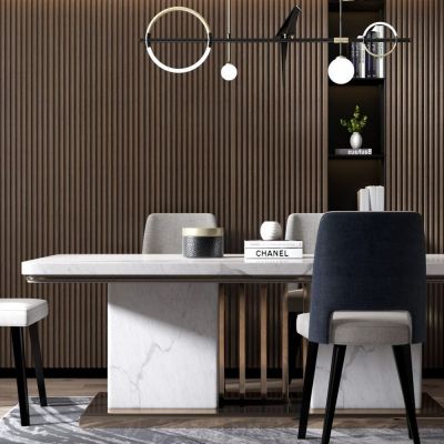 现代餐桌椅组合