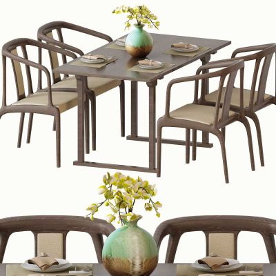 新中式餐桌椅组合