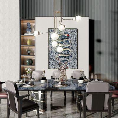 现代餐桌椅组合