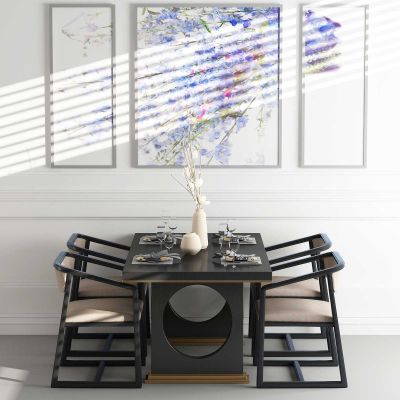 新中式餐桌椅组合