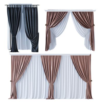 现代窗帘组合