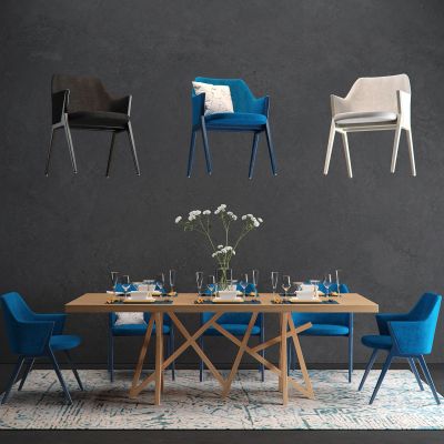 现代餐桌椅组合