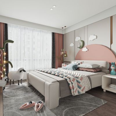 现代儿童卧室