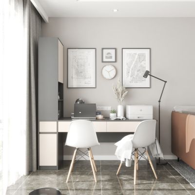 简约书桌电脑桌书柜书架