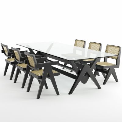 现代餐桌椅组合