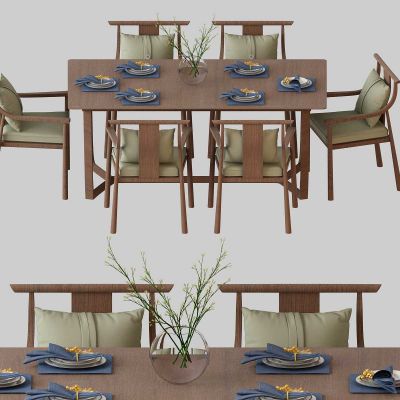 新中式餐桌椅组合