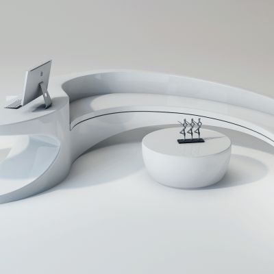 现代异形接待台