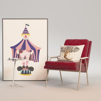 北欧单椅边几组合